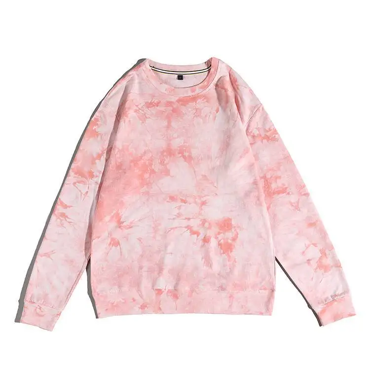 

Aesthetics Pink Oversized Sweatshirts Vintage Tie Dye Crewneck Sweatshirt Hoodies Ladies Long Sleeve Autumn Pullovers Chic Coat