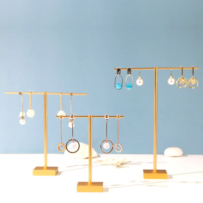 Gold Metal T3pcs Jewelry Display Butterfly Jewelry Stand Flower Metal Earring Jewelry Shop Window Display Props Small Decoration
