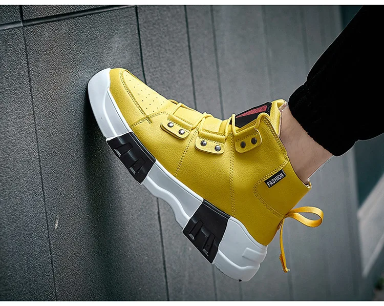 Winter Keep Warm Shoes High-top Running Shoes Thick Bottom Male Sports Shoes Youth Trend Men's Fashion Sneakers J3-61