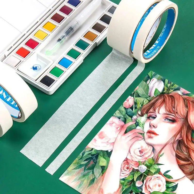 水彩マスキングテープアート絵画粘着テクスチャテープ紙書き込み