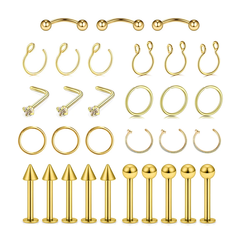 1 шт. пирсинг титана из анодированной стали серьги Для Пирсинга Ушей Captive Nose Ring Lip