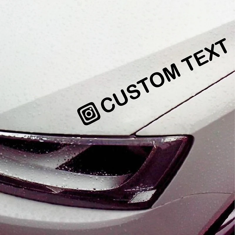 

14x5cm Personalized Custom Instagram Username Waterproof Car and Motorcycle Decals Bumper Sticker
