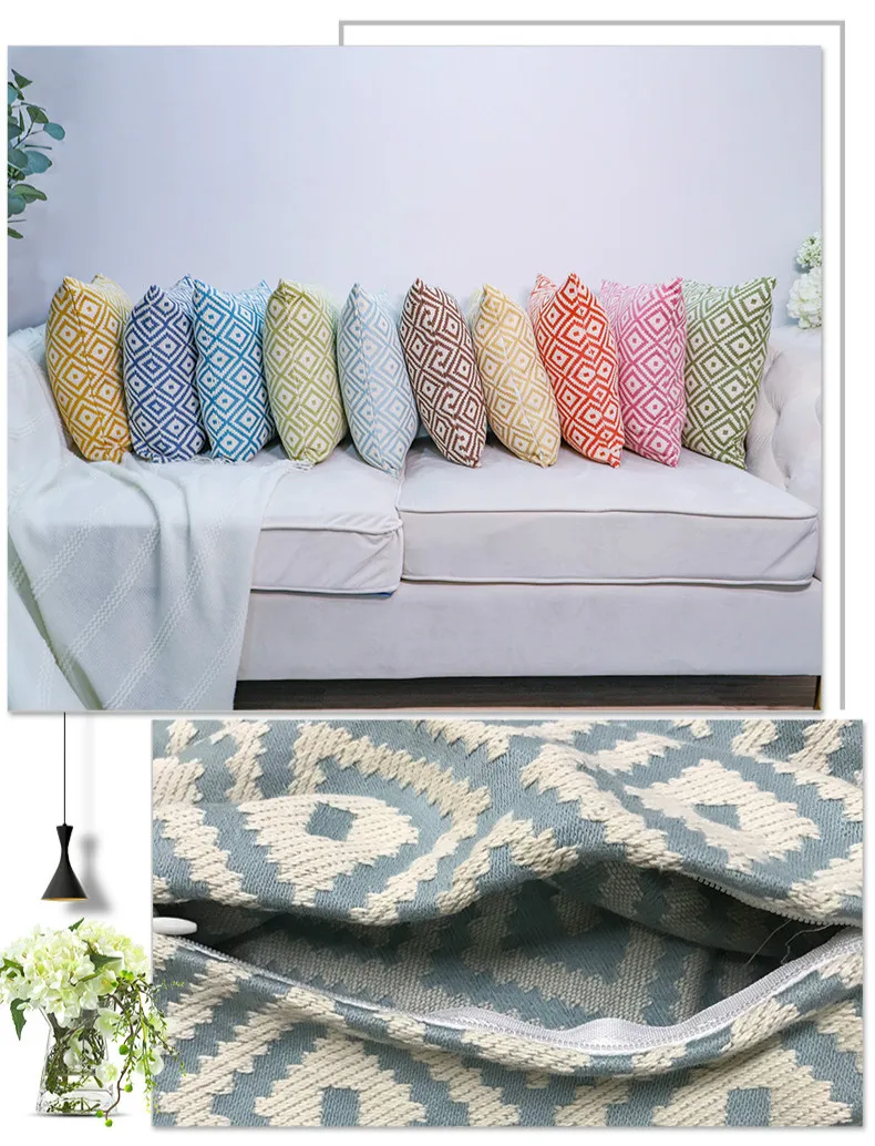 SunnyRain 2-piece Геометрические декоративные подушки крышка Рождественская Подушка Чехлы украшения наволочки