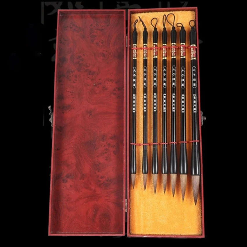 7 Pcs/ Set Brush Painting Supplies for Beginners and Primary School Students Special Set Calligraphy Pen Regular Script Practice