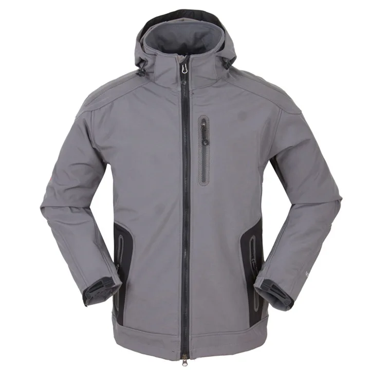 

Shoreline Spring Autumn winter men warm Hiking Jackets pure color Outdoor Camping Trekking Climbing Coat Waterproof with hat