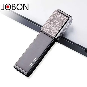 

Authentic Jobon USB charging electric silent lighter square ring sleeve drop down double sides ignition cigarette lighter