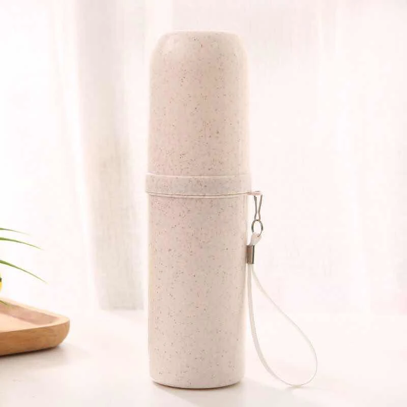 Beige-1 Дорожная чашка для зубной щетки, портативная креативная чашка для мытья, простая сдержанная чашка, набор для путешествий, домашняя зубная щетка, чашка - Цвет: Beige-1