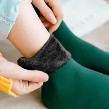 Новые Теплые женские носки, утолщенные и плюшевые женские теплые зимние носки, модные Kawaii нескользящие носки-тапочки средней длины для мужчин