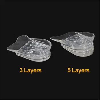

1 Pair Adjustable Taller Insole Silicone Gel Inserts Lift Shoe Pads Height Increase 5 Layers Comfortable Worldwide Sale