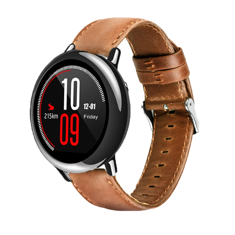 Кожаный ремешок для смарт часов xiaomi HUAMI AMAZFIT Amazfit Pace /Stratos 2 2s 3 22 мм|Смарт-аксессуары|