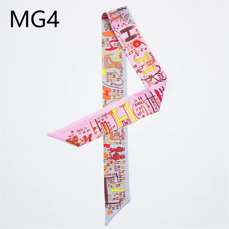 Классический шелковый шарф с принтом Dgital, женская маленькая сумка, модная лента с буквами H, женские ленты для волос, сумки, шарфы B005