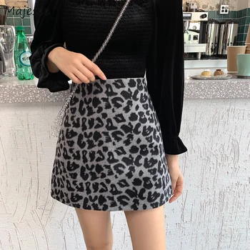 

Skirts Womens Slim Vintage Harajuku Chic Fashionable Simple A-Line Leopard Casual Empire Daily Trendy Skirt All-match Summer