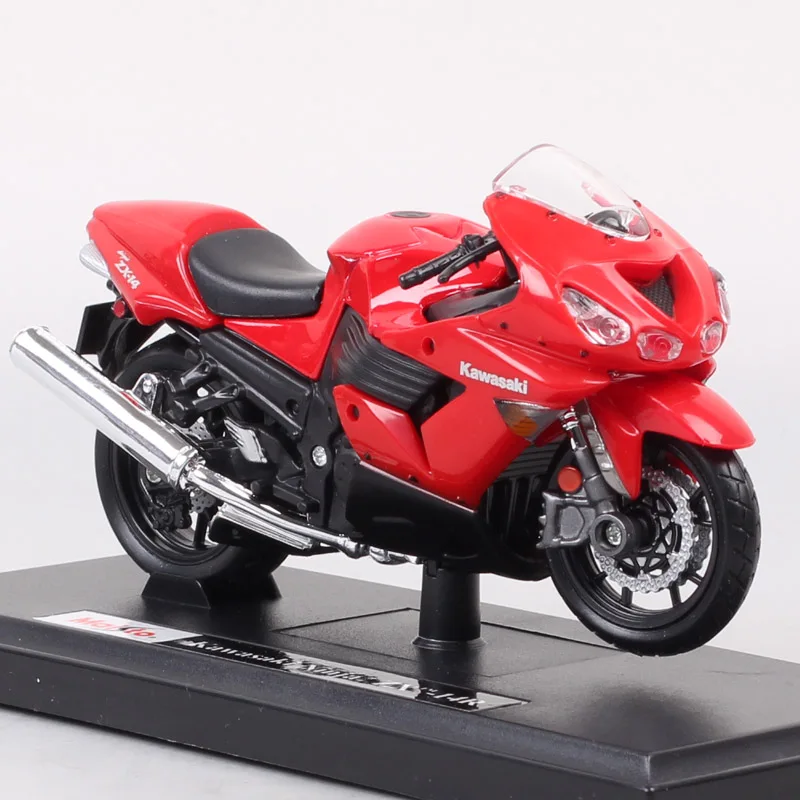 Kid's 1:18 Scale Maisto Kawasaki Ninja ZX-14R 14R Super Sport Bike Motorcycle Model Diecasts & Toy Vehicles Toy Of Collection welly 1 10 scale big 1190 rc8 r sport bike diecasts