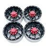 4Pcs Rc Rock Crawler Metal Wheel Rim 1.9 Inch Beadlock For 1/10 Axial Scx10 90046 Tamiya Cc01 D90 D110 Tf2 Traxxas Trx-4 S119 1