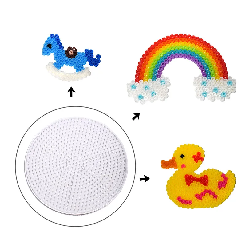 

4Pcs Hama beads 5mm Pegboard For Fuse Beads DIY 3d Puzzle Pegboards kids Toy Puzzles Template Building Kit jigsaw puzzle