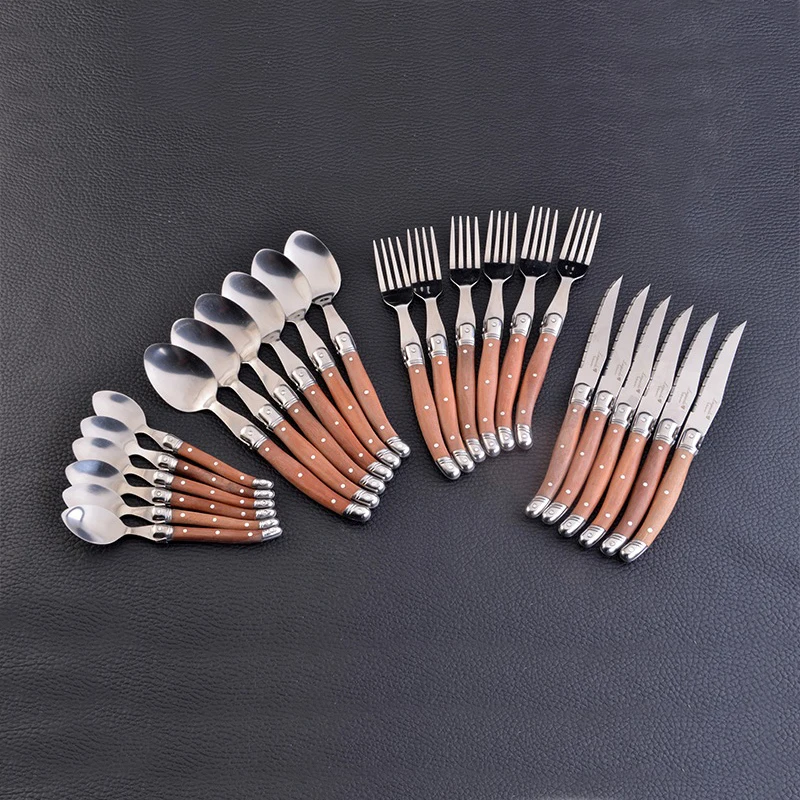24pcs Wood Cutlery