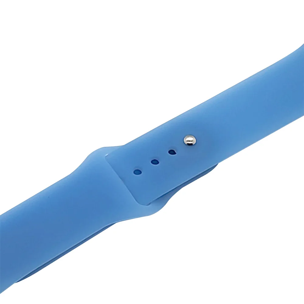 Blue Watchband Силиконовый спортивный ремешок для Apple Watch 4, 3, 2, 1, 38, 40, 42, 44 мм, модный сменный Браслет iWatch Series 4, 3, 2, 1 - Цвет ремешка: Blue Watchband