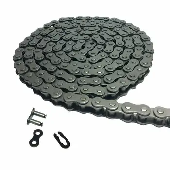 

3meters # 35 Carbon Steel Chain Heavy Duty Roller Chain with 1Connector Link for Go Kart Bike Garage Gate Chain