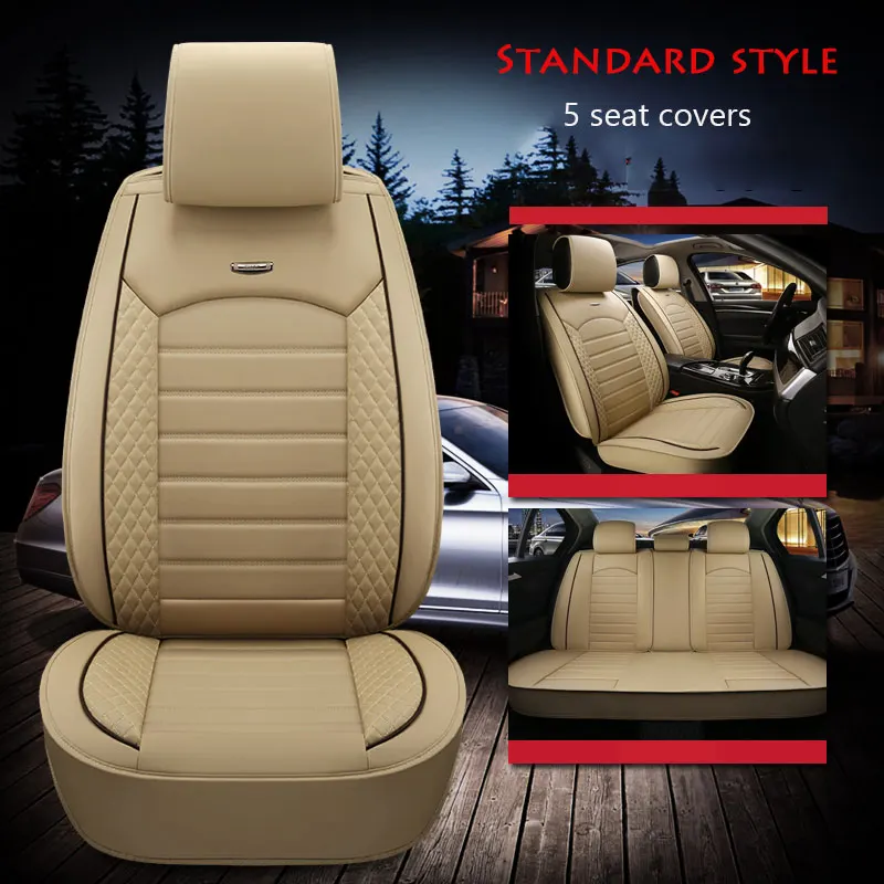 beige 01 Новые автомобильные чехлы на сиденья для Mercedes Benz A C W204 W205 W211 W212 W213 S class CLA GLC ML GLE GL Авто из искусственной кожи - Название цвета: beige 01
