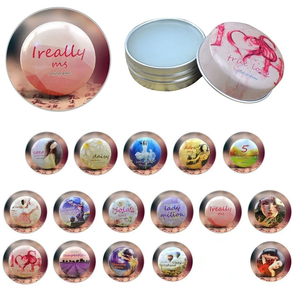 Solid-Perfume Balm Long-Lasting Women Body-Fragrance for Portable Round-Box Skin-Care