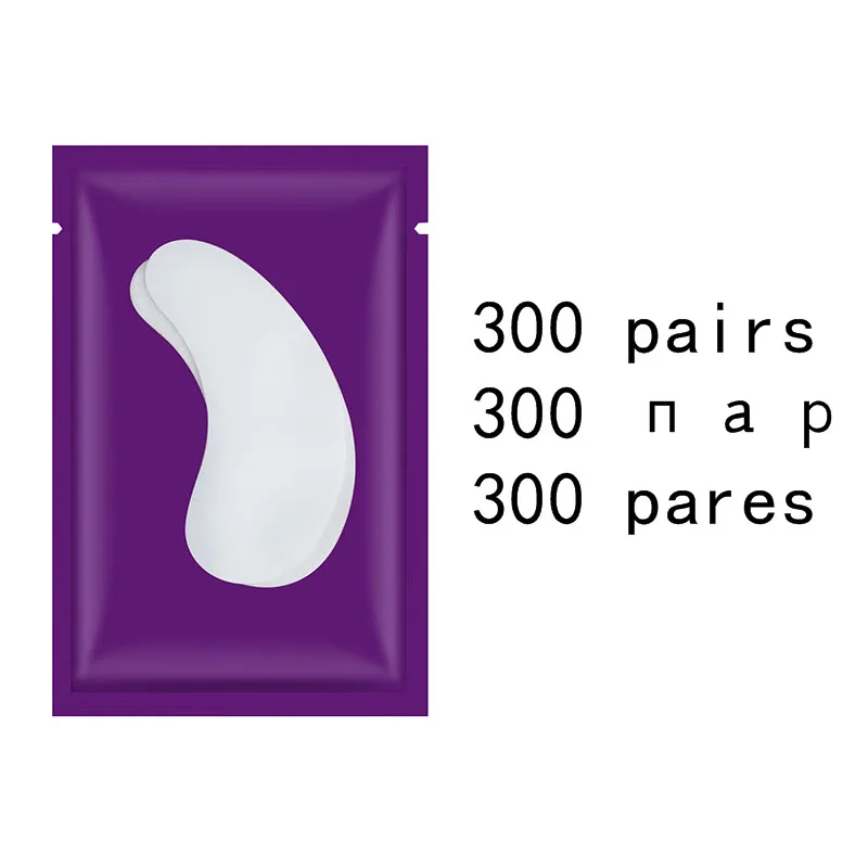 purple 300 Накладки для глаз накладки для ресниц наклейки для удлинения ресниц гидрогелевые подушечки для ресниц Накладные ресницы под накладки для глаз наклейки на Кончики ногтей - Цвет: purple 300