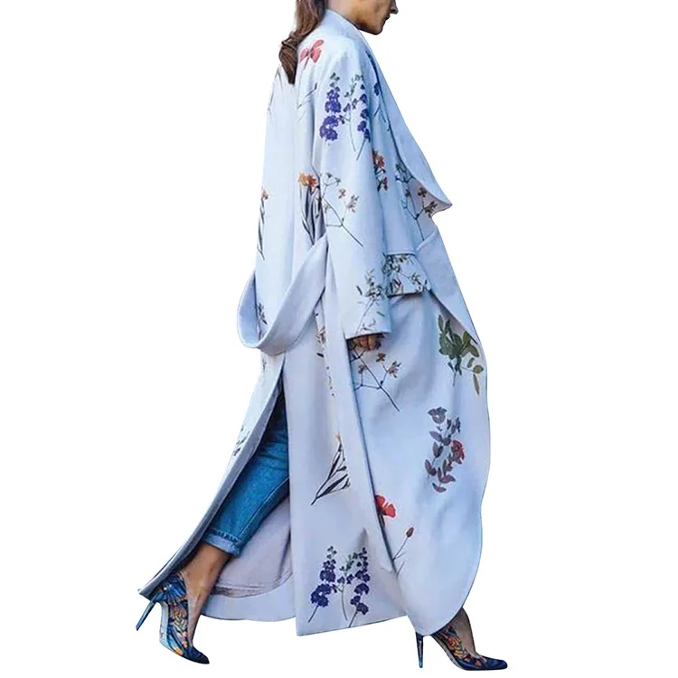 Z-ZOUX, Женское шерстяное пальто с разрезом, необычное зимнее пальто, женское ассиметричное пальто размера плюс, длинное пальто с принтом, зимние пальто, куртки