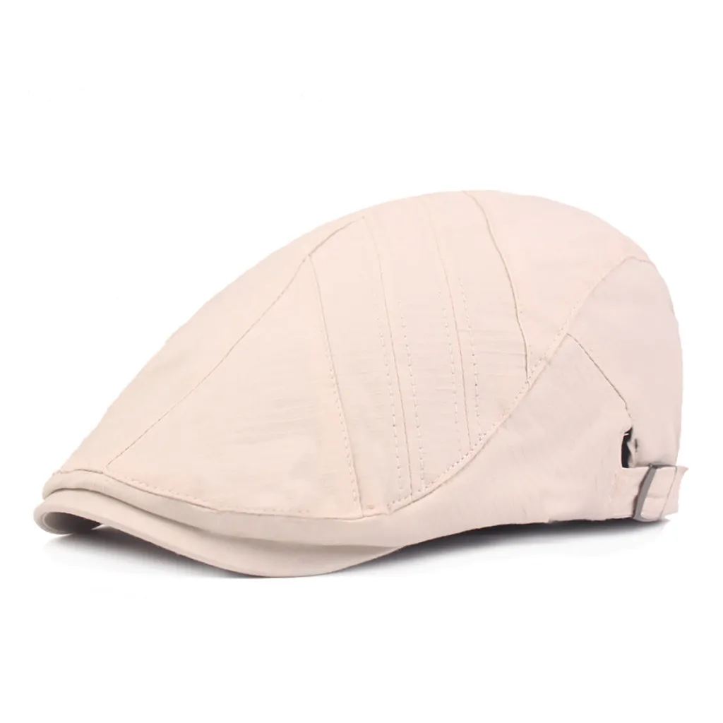 Yellow Однотонные новые модные мужские и женские плоские кепки Newsboy Baker береты Duckbill Golf для вождения кепки Homme - Color: Yellow