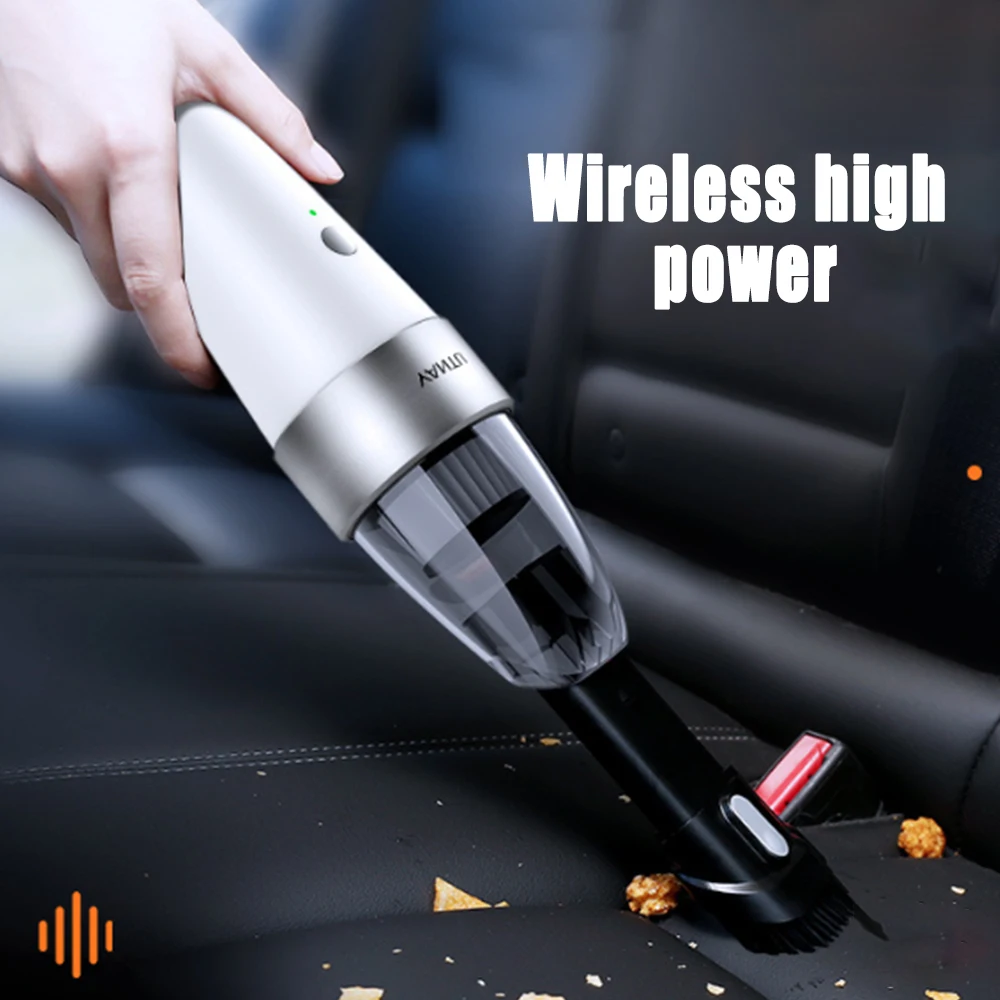 

120W High Power Vacuums Wireless Mini Vent Cleaner ABS Dry Wet Handheld Portable Vehicle-mounted Vacuum Cleaner Aspiradora V05