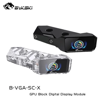 BYKSKI GPU Water Block LCD Temperature Digital Shows Screen Module ,Thermometer Display Device Component ,G1/4 ,B-VGA-SC-X bykski b vga sc al gpu block connection module with temperature display