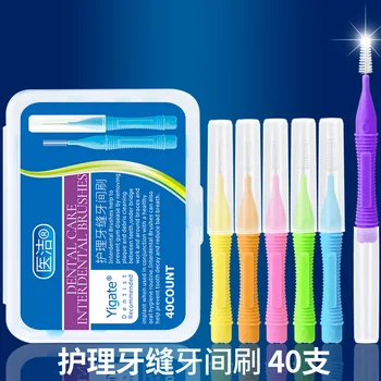 

40Pcs Interdental Brush Denta Floss Interdental Cleaners Orthodontic Dental Dental Brushes Care Teeth Brush Toothpick Care Tool