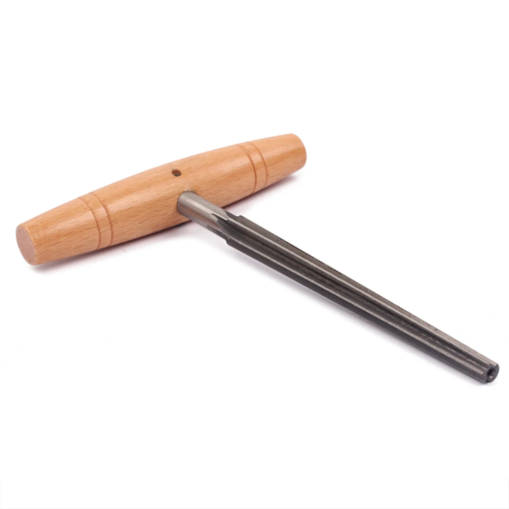Guitar Bridge End Pin Hole Reamer w/ Wooden Handle for Mandolin Banjo Bass