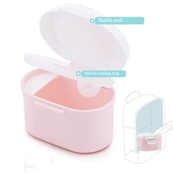 

Baby Milk Powder Storage Box Coffee Powder Container Food Storage Box Sugar Box with Spoon Portable Go-out Milk Powder Storage