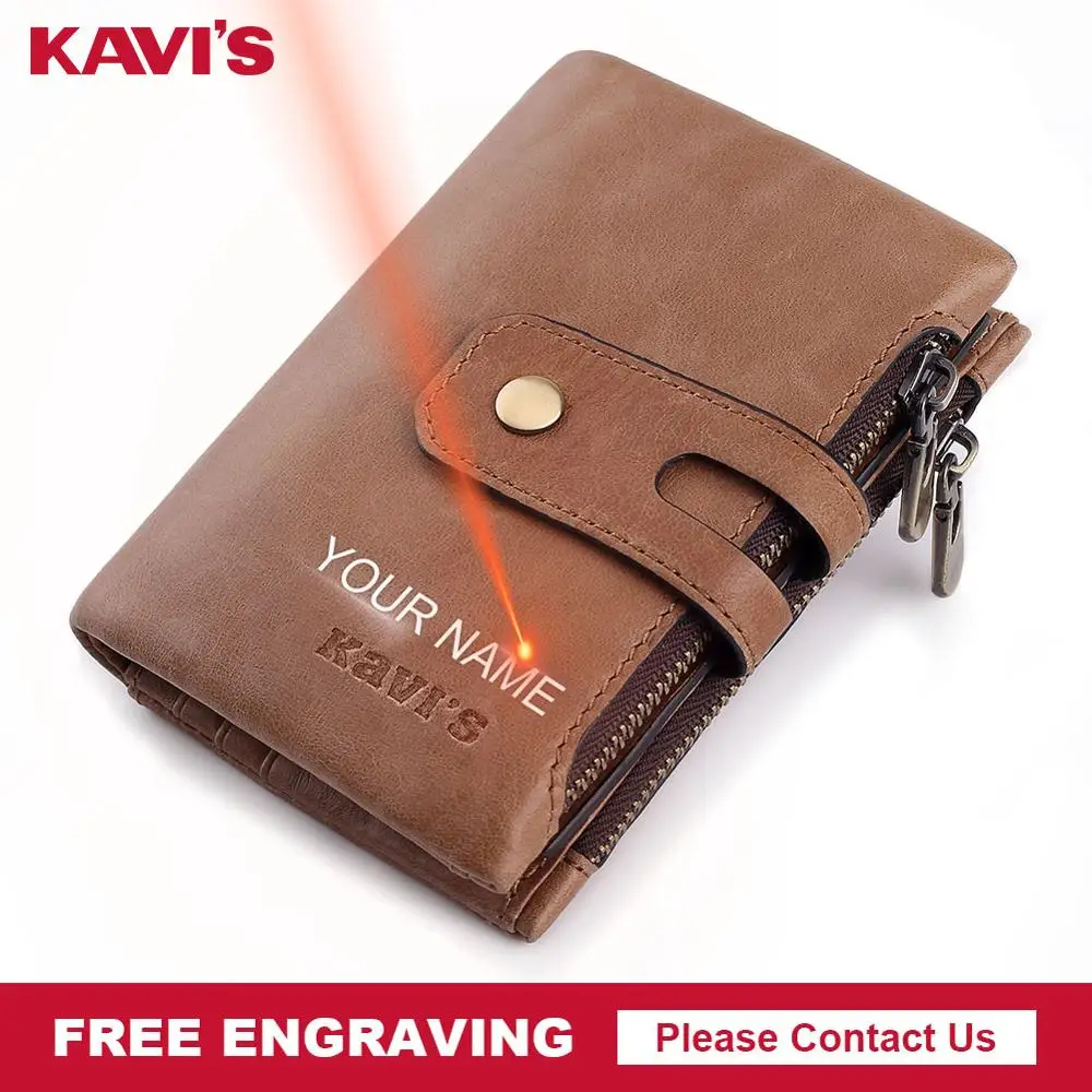 Кошелек KAVIS из натуральной кожи мужской кошелек Crazy PORTFOLIO Cudan Portomonee Perse портмоне с