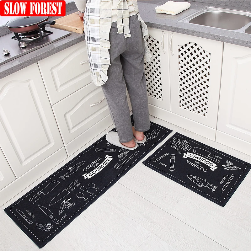 Кухня Горячая коврики двери ванная комната ковер Абсорбент Нескользящие стойкие коврики современный кухонный коврик