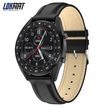 LOKMAT Bluetooth Смарт-часы для мужчин Полный Круглый ips сенсорный экран PPG ECG IP68 Водонепроницаемый фитнес-трекер умные часы для Android IOS