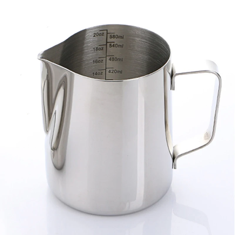 

1xStainless Steel Milk Frothing Jug Frother Coffee Latte Container Metal Pitcher