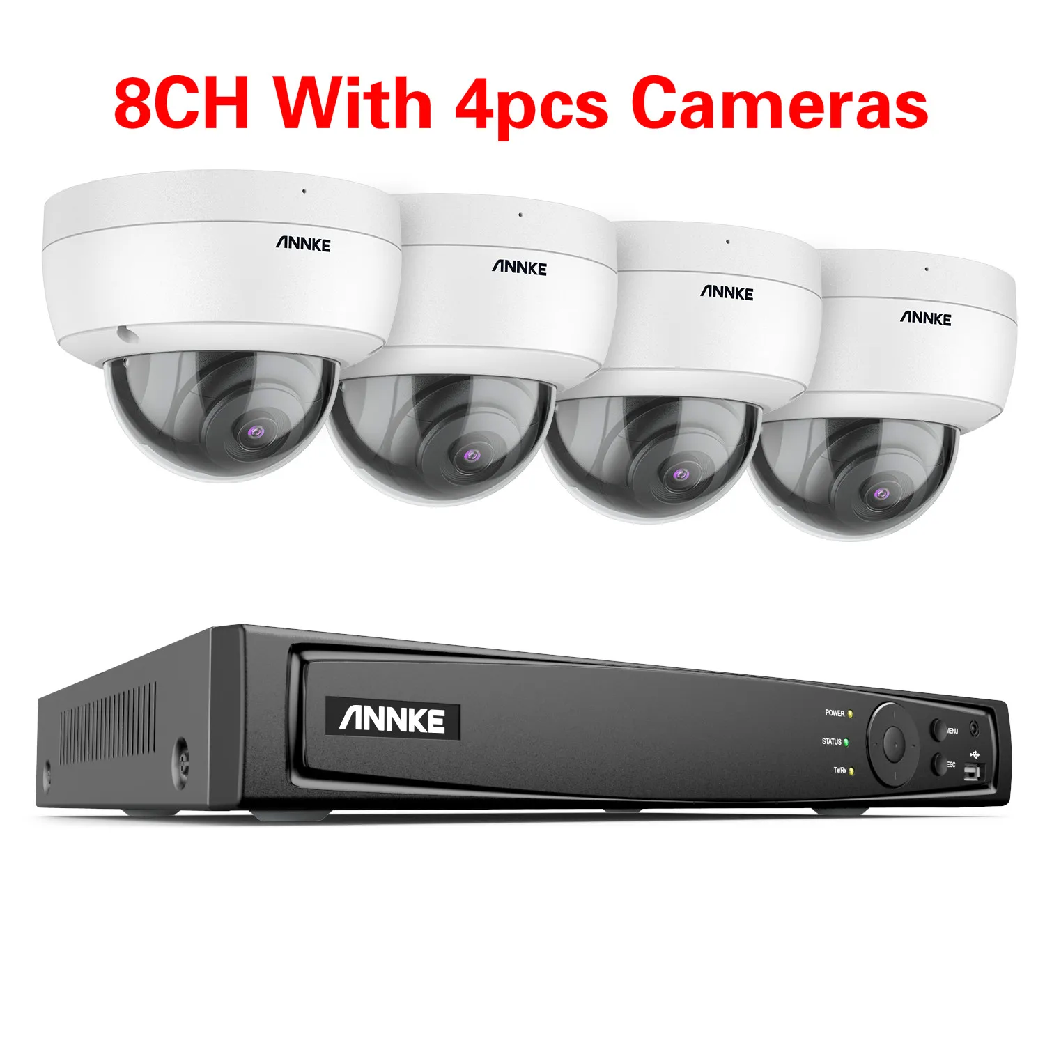 hd security camera ANNKE 8CH 8MP FHD POE Network Video Surveillance System NVR Recorder With 8MP Dome Security Cameras Audio Recording 4K Ip Camera residential security cameras Surveillance Items