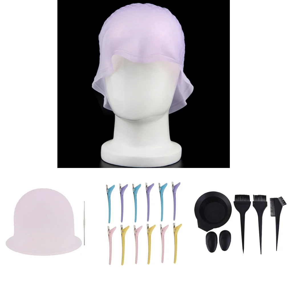 Coloring Brush Comb Mixing Bowl Cap Ear Cover Alligator Clips Clamps Tools