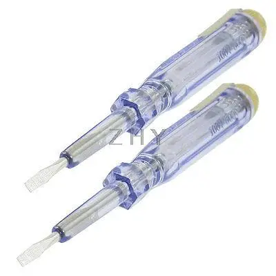 

2 Pcs 3mm Slotted Screwdriver AC 100V-500V Voltage Tester Electroprobe