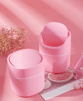 

1PC Plastic Waste Bins Multi-function Desktop Pressure Capped Trash box Can Kitchen Office Garbage Storage Bucket QA 208