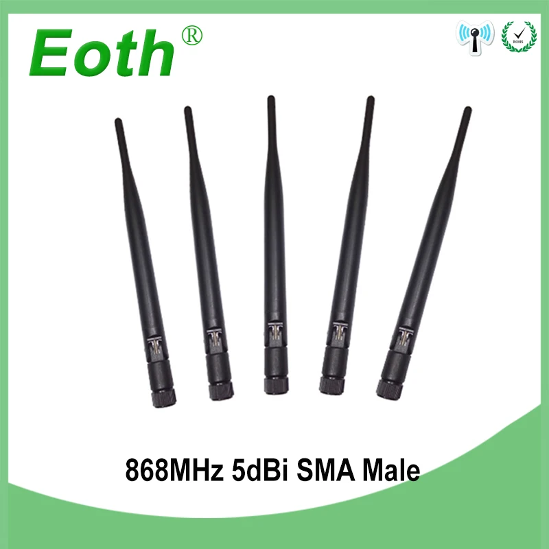 EOTH 20pcs 868mhz antenna 5dbi sma male 915mhz lora antene pbx iot module lorawan signal receiver antena high gain