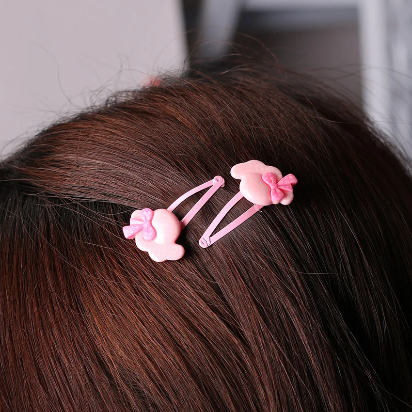 10PCS Mix Color Barrette Baby Hair Clip Cute Flower Solid Cartoon Handmade Resin Children Hairpin Girl Hair Clip Accessories