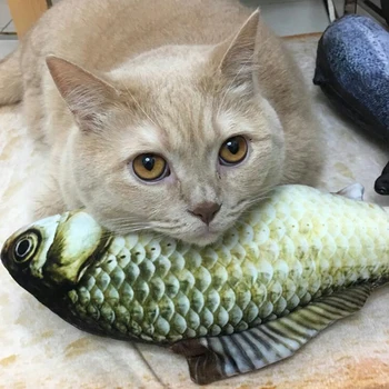 

3D Shape Creative Lifelike Funny Catnip Artificial Fish Cat Chewing Toy Fake Fishes Simulation Fish Doll Cat Interactive Toys