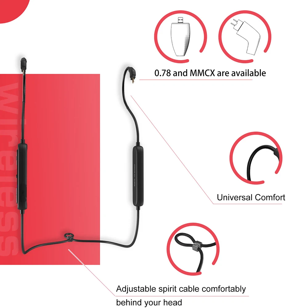 BQEYZ Z3 Bluetooth 5,0 Сменные наушники 2Pin кабель MMCX AptX-HD беспроводные наушники HiFi съемный кабель встроенный аккумулятор
