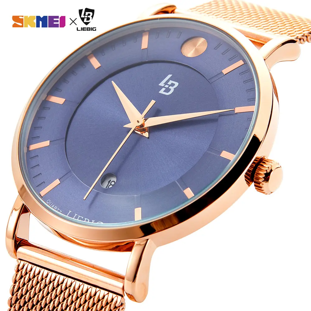 

Simple Men's Quartz Watch Stainless Steel Strap Sun Calendar Dial 30M Waterproof Male Wristwatch Relogio Masculino L2004 Clock