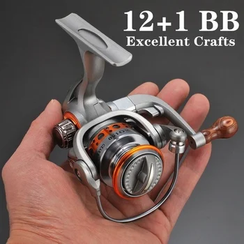 

New Mini Spinning Fishing Reel 12+1 Ball Bearing Saltwater/ Freshwater LightWeight Mini Fishing Spinning Reel