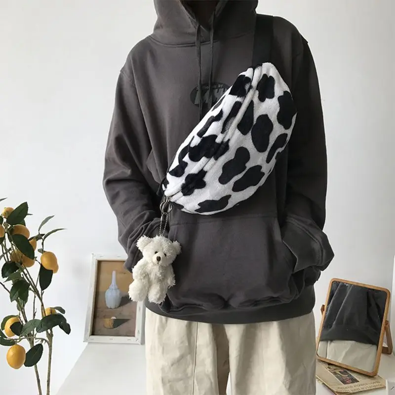 cow print bum bag