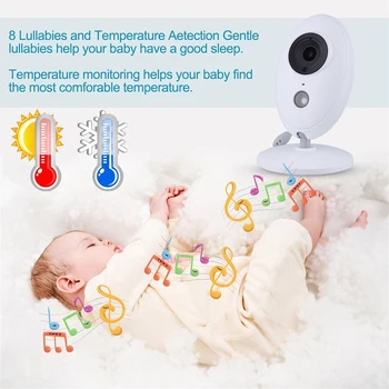 

CYSINCOS 2.4G Wireless 3.2 Inches LCD 2 Way Audio Talk Night Vision Video Video Baby Monitor Nanny Baby Eletronic Monitor