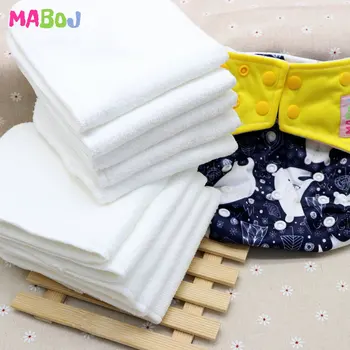 

Diaper Insert Couche Lavable 10pcs Washable Reuseable Baby Cloth Diapers Pocket Nappy Inserts Microfiber 3 Layers Insertos