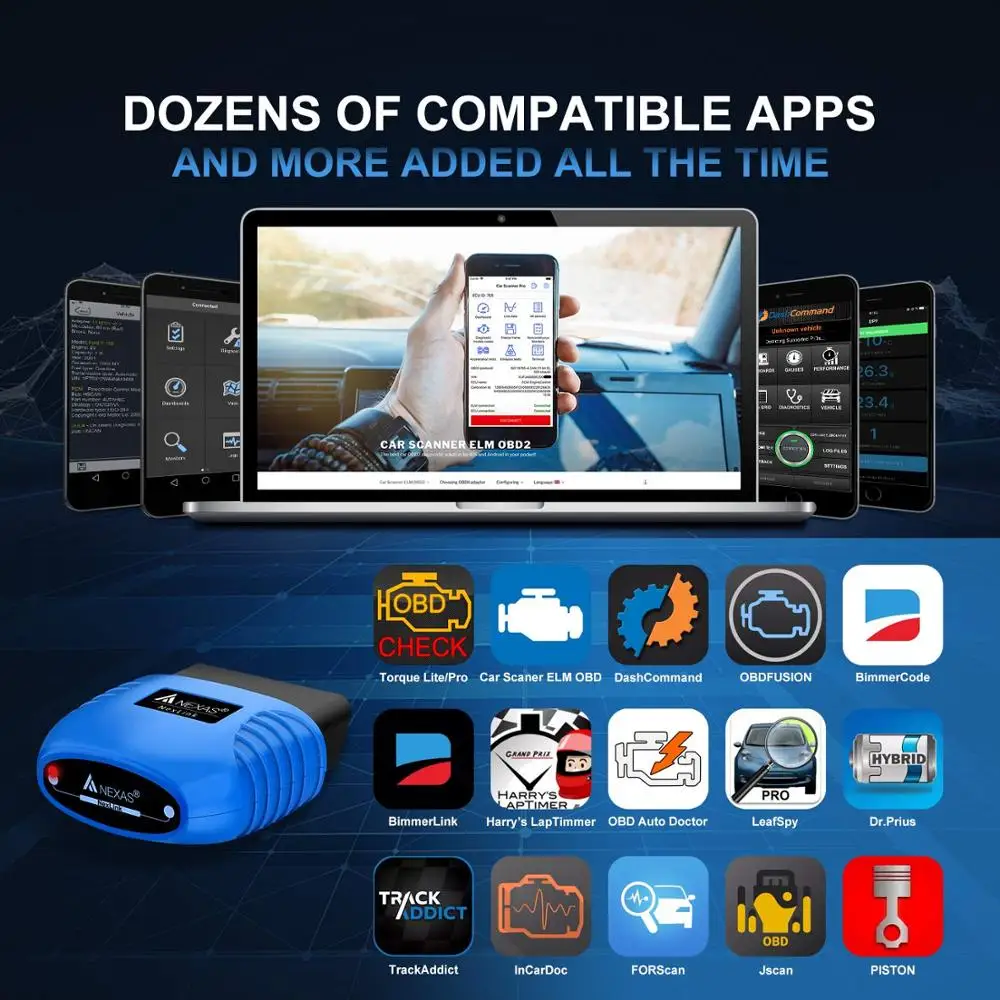 NEXAS NexLink Bluetooth 5 0 OBD 2 сканер EOBD диагностический инструмент считыватель кодов